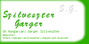 szilveszter garger business card